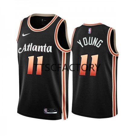 NBA Atlanta Hawks Trikot Trae Young 11 Nike 2022-23 City Edition Schwarz Swingman - Herren
